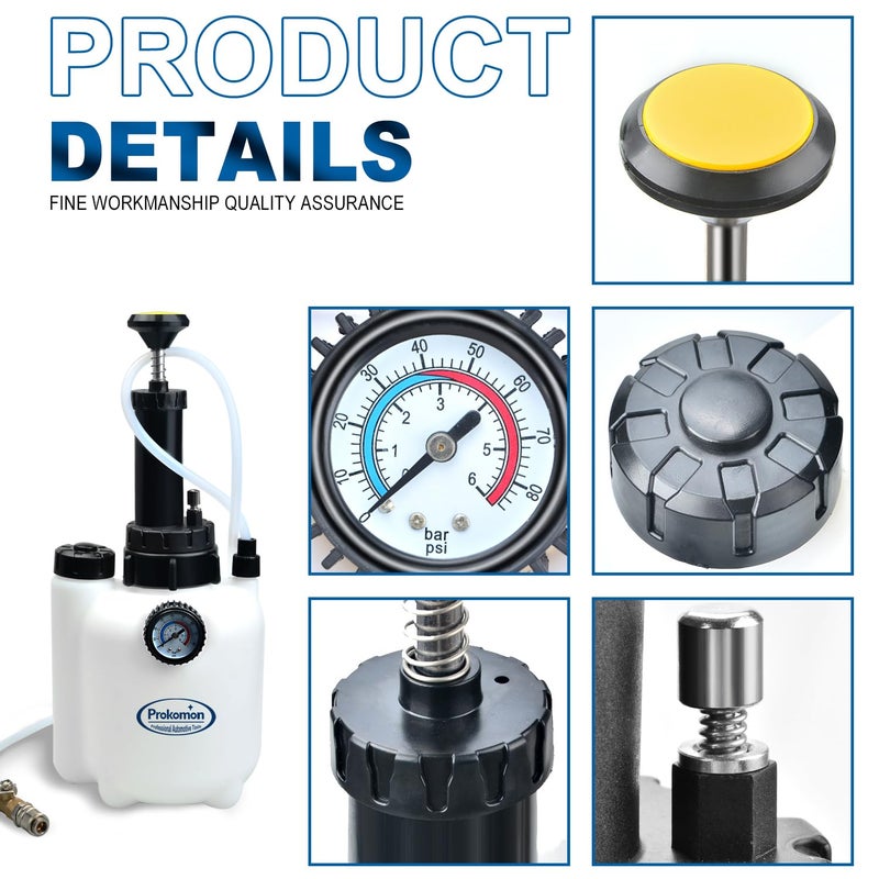Prokomon 3 Liters Transmission Fluid Pump Oil Filling Filler System Fluid Transfer Pump Tool with 8 ATF Adapters - Image 4